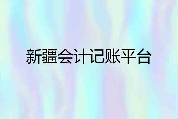新疆会计记账平台
