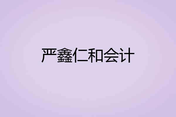 严鑫仁和会计