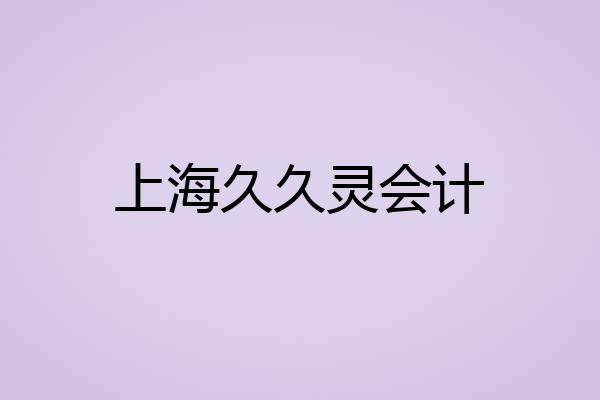 上海久久灵会计