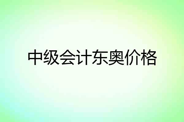 中级会计东奥价格