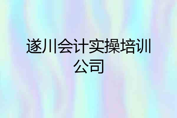 遂川会计实操培训公司