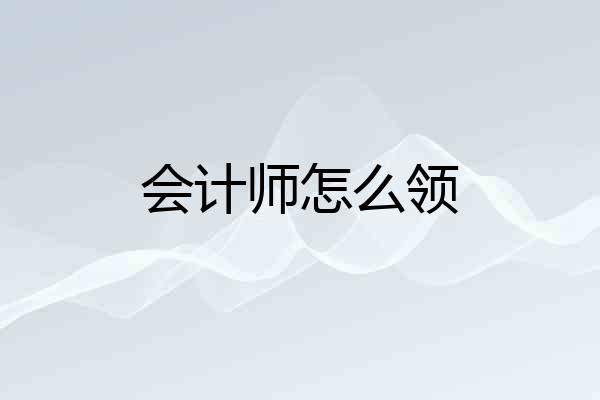 会计师怎么领