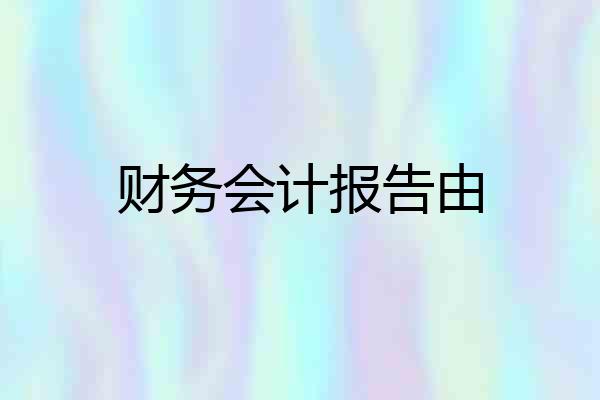 财务会计报告由