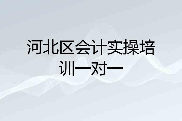 河北区会计实操培训一对一