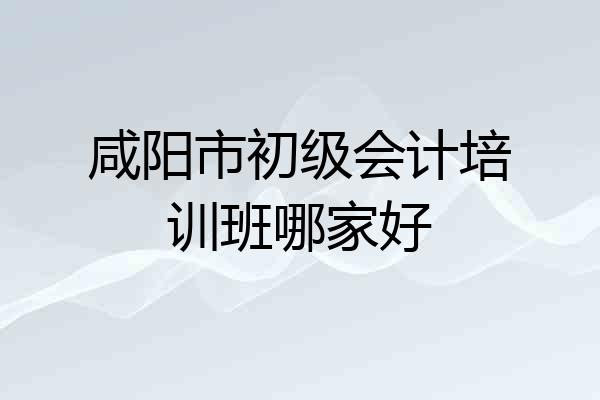 咸阳市初级会计培训班哪家好