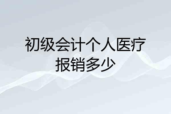 初级会计个人医疗报销多少