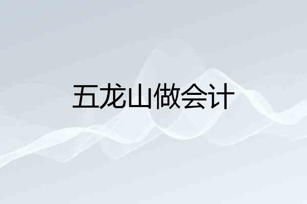 五龙山做会计