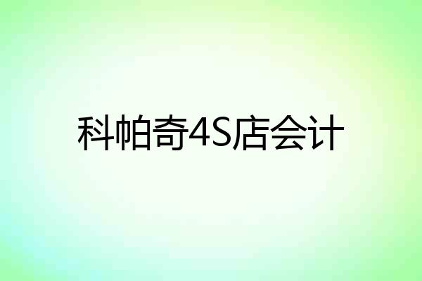 科帕奇4S店会计
