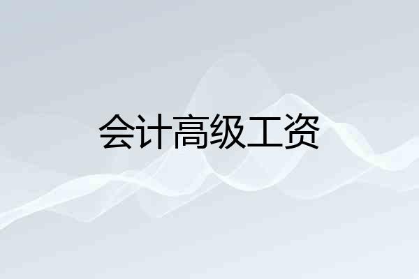 会计高级工资