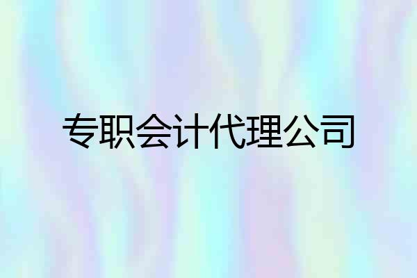 专职会计代理公司