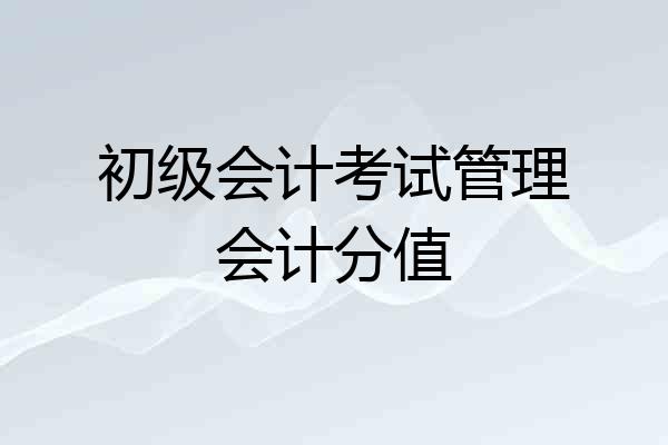 初级会计考试管理会计分值