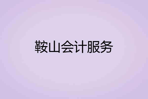 鞍山会计服务