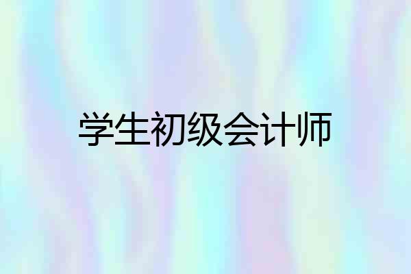 学生初级会计师