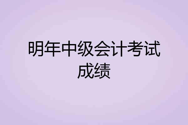 明年中级会计考试成绩