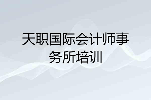 天职国际会计师事务所培训