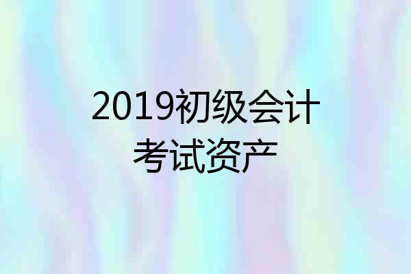 2019初级会计考试资产