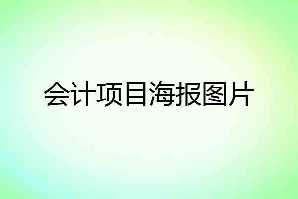 会计项目海报图片