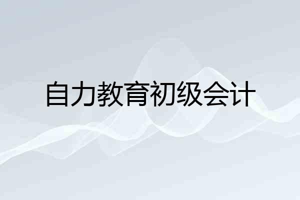 自力教育初级会计
