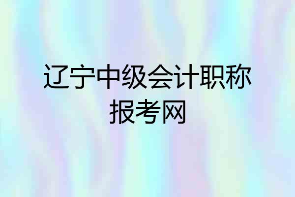 辽宁中级会计职称报考网