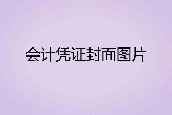 会计凭证封面图片