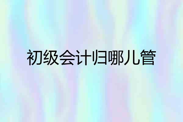 初级会计归哪儿管