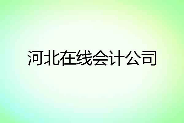 河北在线会计公司