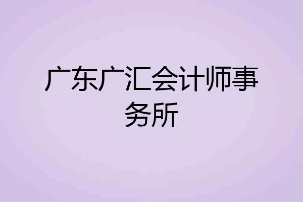 广东广汇会计师事务所