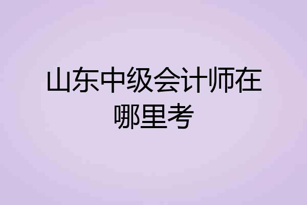 山东中级会计师在哪里考