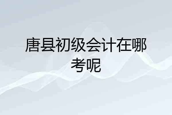 唐县初级会计在哪考呢