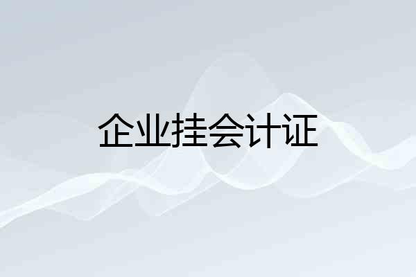 企业挂会计证
