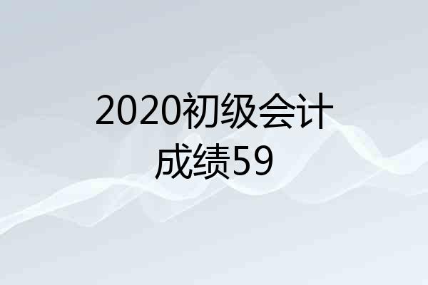 2020初级会计成绩59