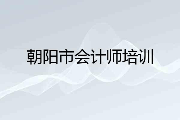 朝阳市会计师培训