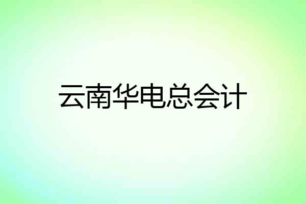 云南华电总会计