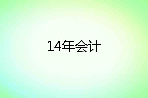 14年会计