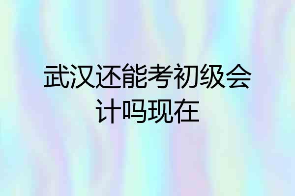 武汉还能考初级会计吗现在