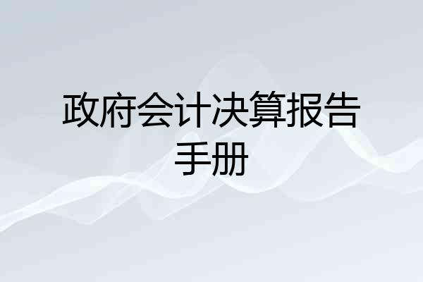 政府会计决算报告手册