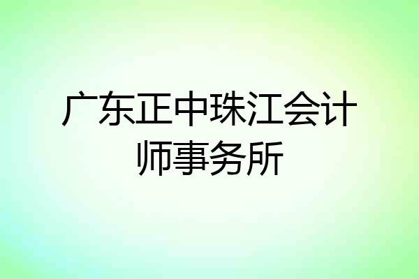 广东正中珠江会计师事务所