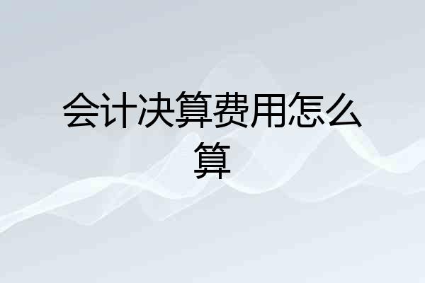 会计决算费用怎么算