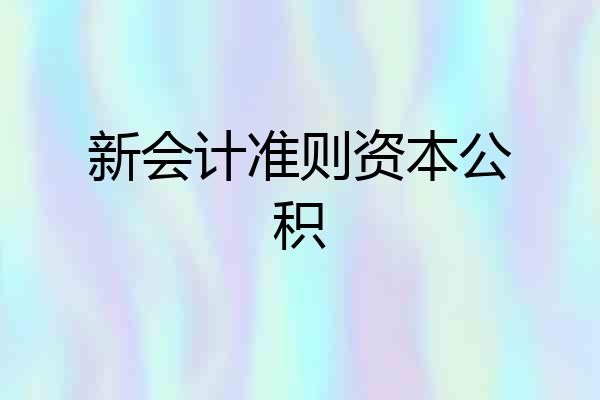 新会计准则资本公积