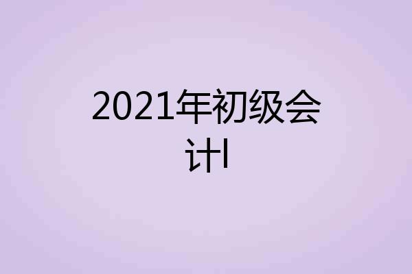 2021年初级会计l