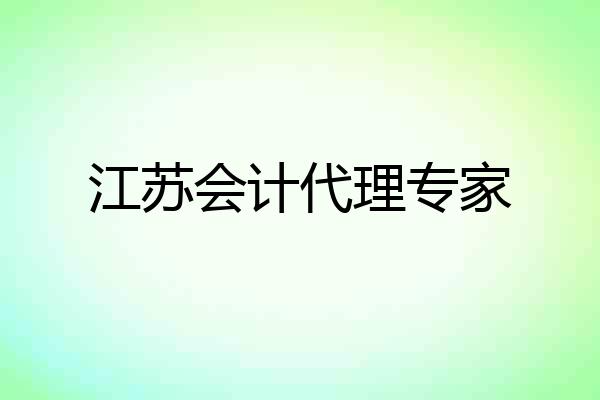 江苏会计代理专家