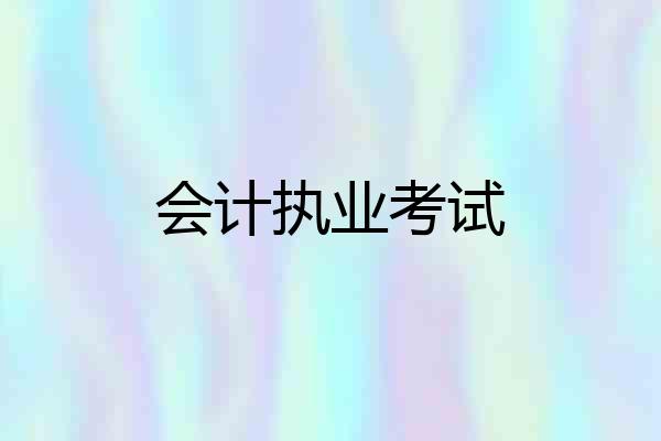 会计执业考试