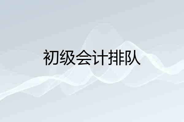 初级会计排队
