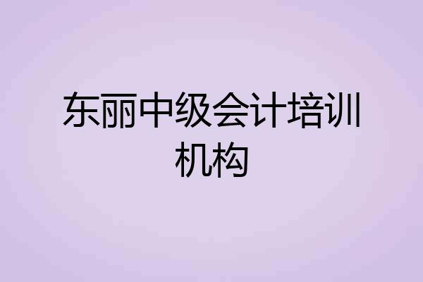 东丽中级会计培训机构
