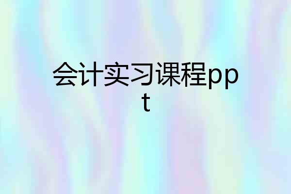 会计实习课程ppt