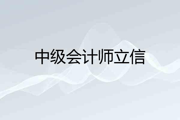 中级会计师立信