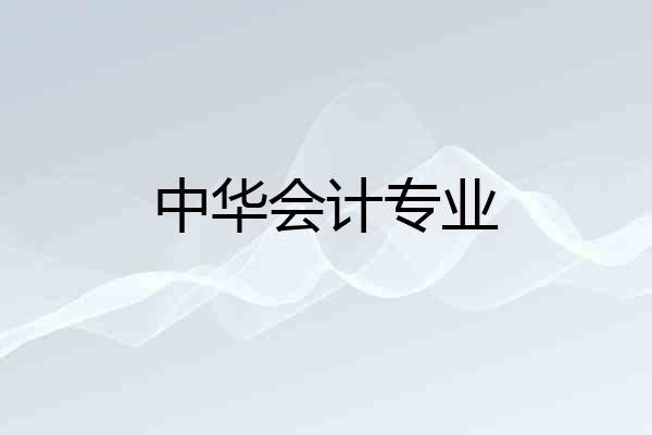 中华会计专业