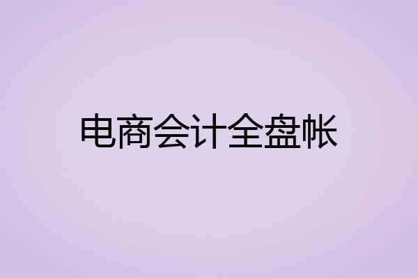 电商会计全盘帐