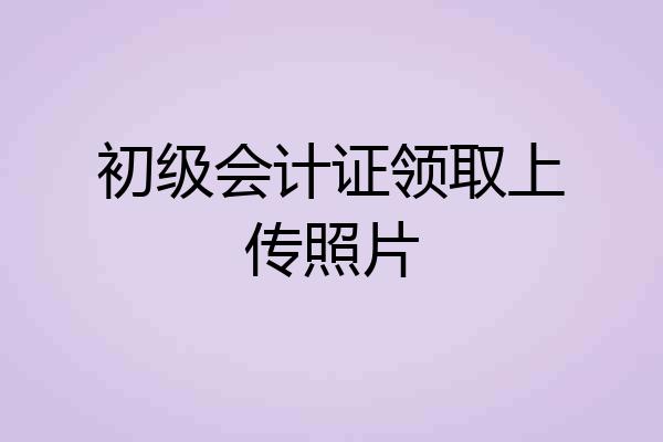 初级会计证领取上传照片