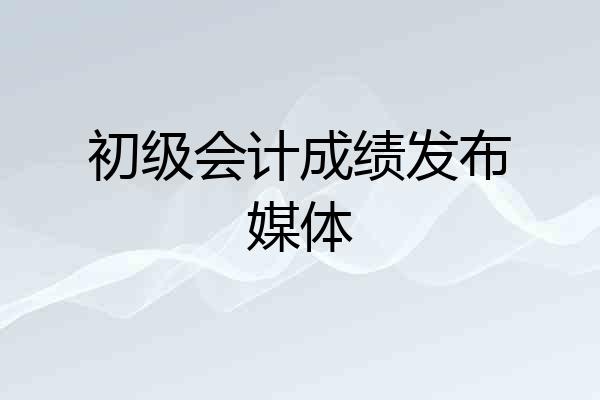 初级会计成绩发布媒体